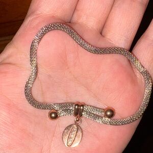 Elegant Silver Slider Bracelet with Pendant